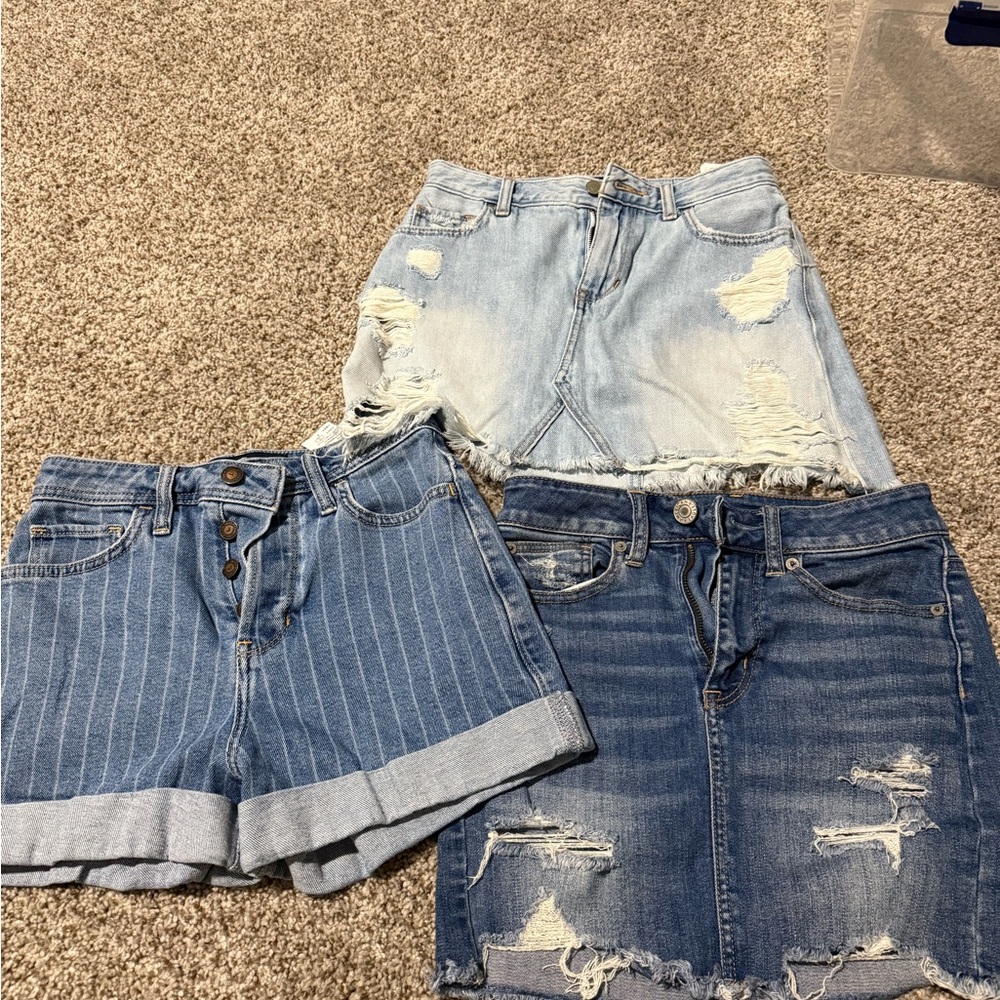 Jean Short/Skirt Bundle